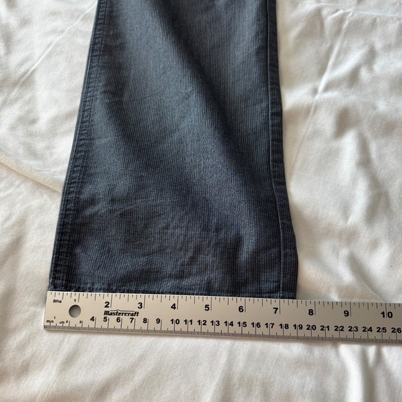 Perry Ellis Men's Flat Front Chino Casual Dress Pant Blue-Gray Trouser 34x32 - Picture 12 of 14